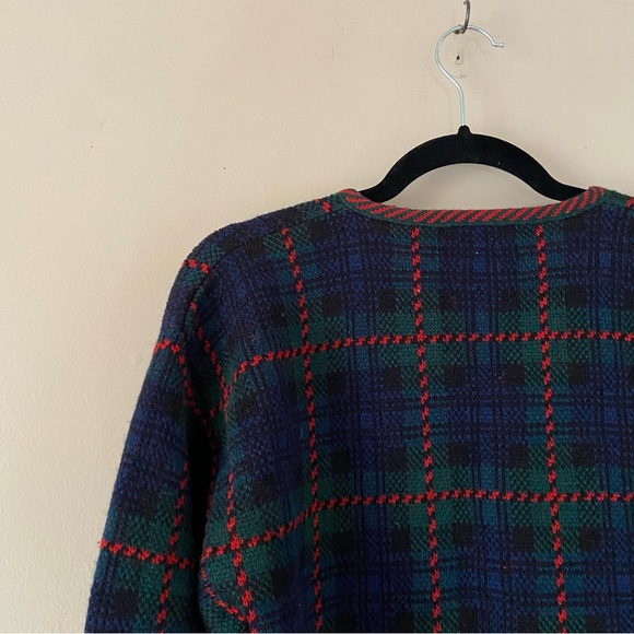 Pendleton• Vintage Wool Tartan Plaid Oversized Fit grampa Cardigan - Picture 4 of 16